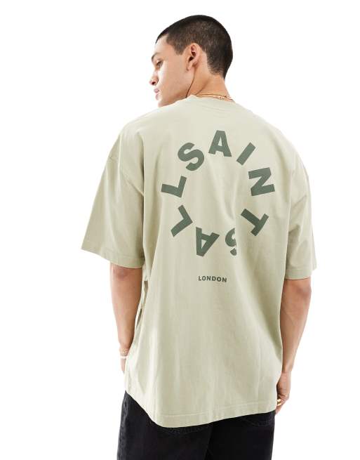 AllSaints Tierra oversized T-shirt in green