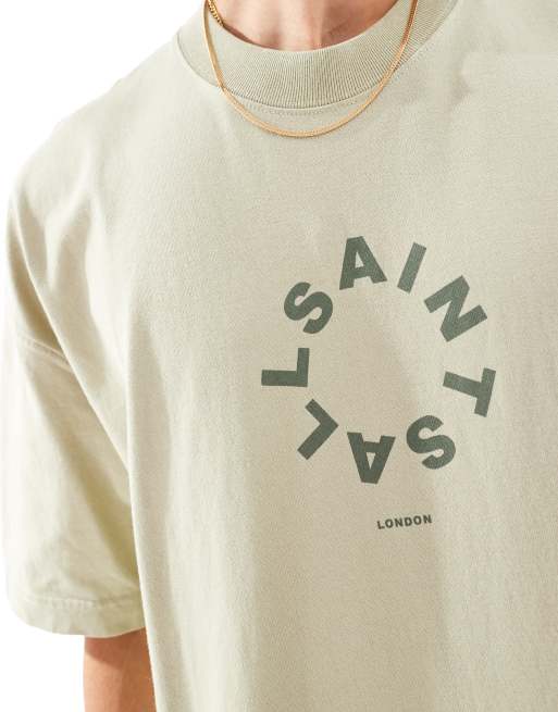 AllSaints Tierra oversized T-shirt in green