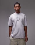 [AllSaints] AllSaints Tierra oversized t-shirt in machine grey-Black XL MACHINE GREY