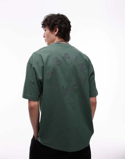 AllSaints Tierra oversized t-shirt in milo green - view 1