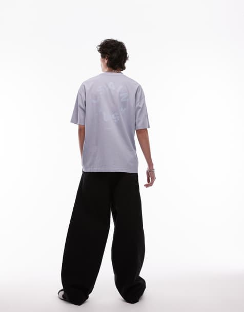 AllSaints Tierra oversized t-shirt in willow blue - view 1