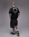 [AllSaints] AllSaints Tierra short sleeve crew neck t-shirt in black 2XL Jet Black
