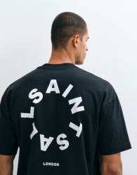AllSaints Tierra short sleeve crew neck t-shirt in black