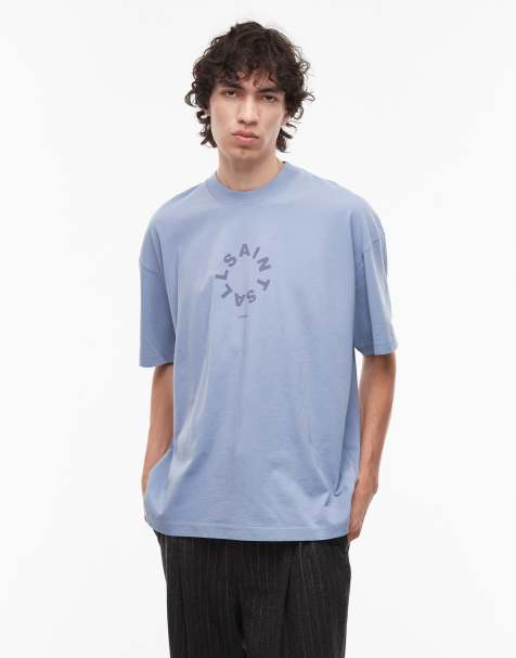 Allsaints tierra t-shirt in bondi blue
