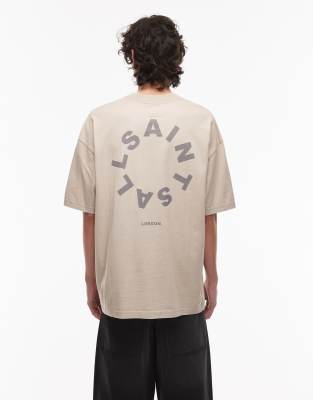 AllSaints Allsaints Tierra t-shirt in mire brown - BROWN