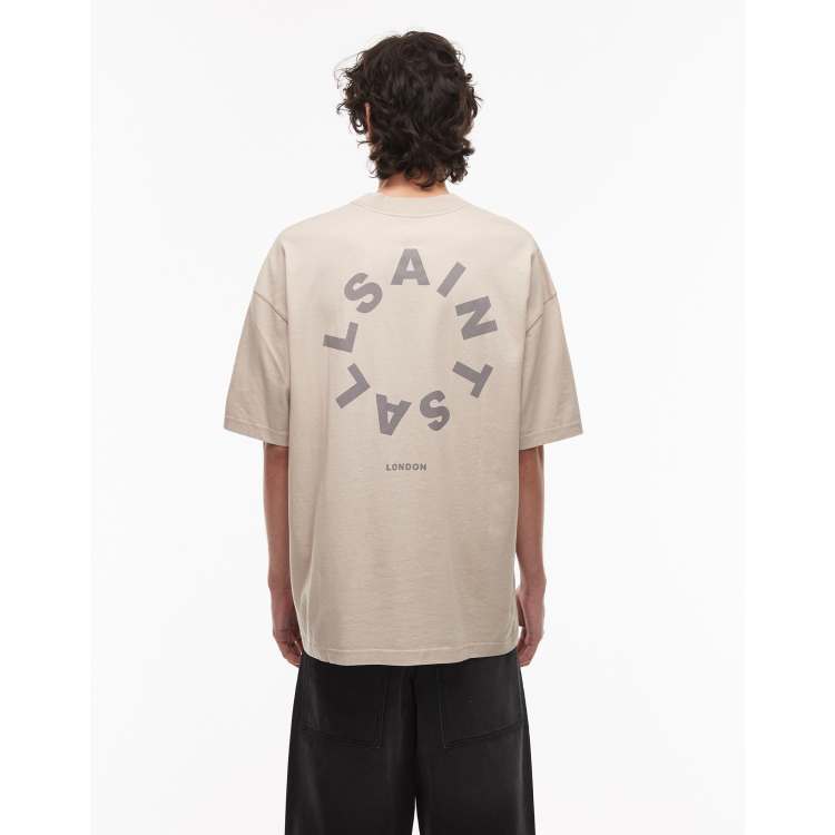AllSaints Tierra T-shirt in mire brown | ASOS