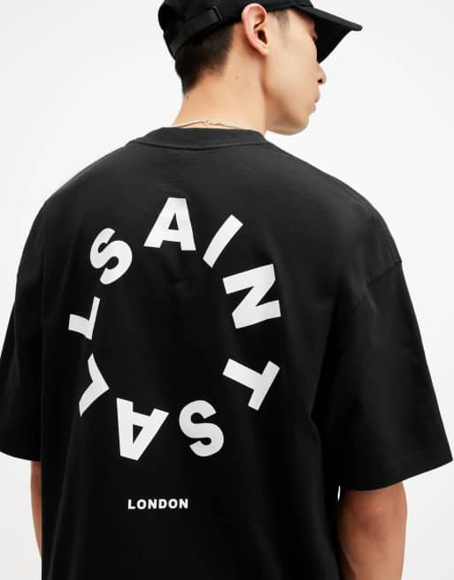 AllSaints - Tierra - T-shirt met korte mouwen en ronde hals in zwart
