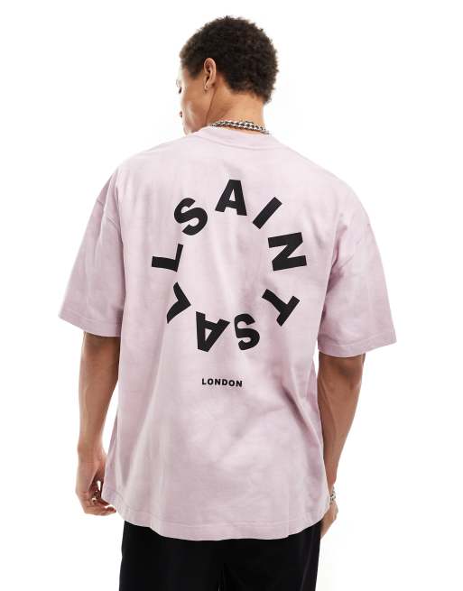AllSaints - Tierra - T-shirt oversize effet tie-dye