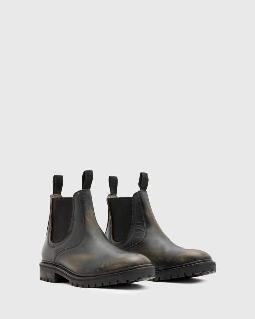 AllSaints – Toby – Chelsea-Stiefel aus Leder in Dunkelbraun, 3 von 4