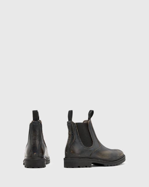 AllSaints – Toby – Ciemnobrązowe skórzane sztyblety, 2 z 4