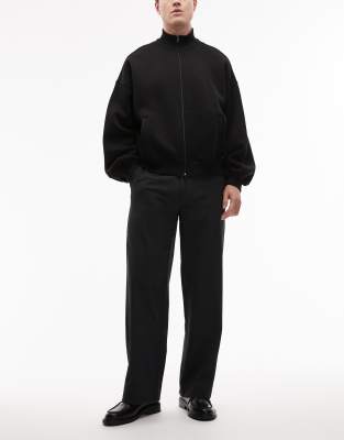 AllSaints Allsaints toki relaxed smart trouser in charcoal-Grey