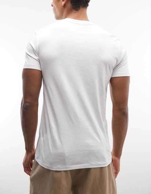 AllSaints Tonic 3 pack short sleeve logo T-shirt in green, white and gray, 4 of 5