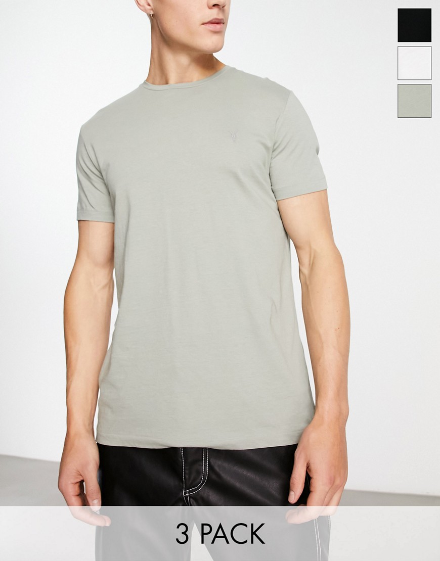 AllSaints Tonic 3-pack t-shirts in multi