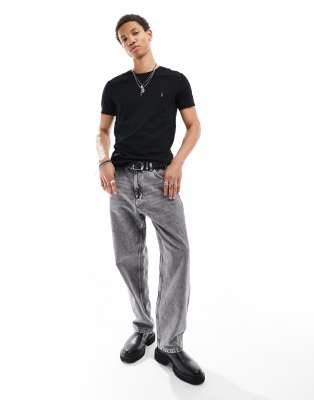 AllSaints Tonic crew t-shirt in jet black