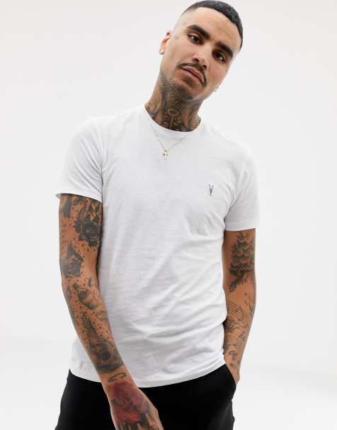 AllSaints Tonic crew t-shirt in optic white - WHITE - view 1