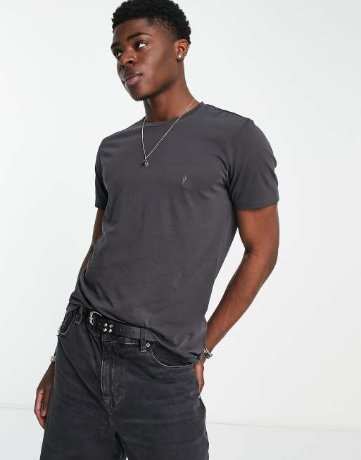 AllSaints Tonic crew t-shirt in washed black | ASOS