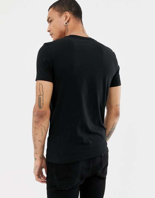 AllSaints Tonic ramskull logo t-shirt in black | ASOS