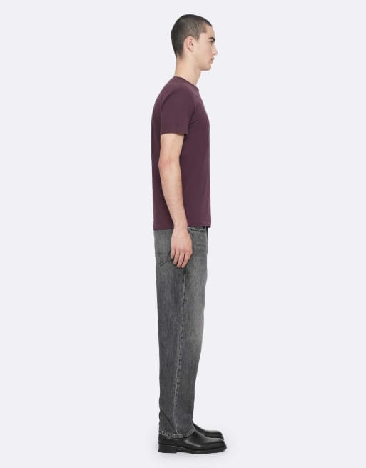 AllSaints Tonic t-shirt à manches courtes col rond bordeaux, 3 de 7