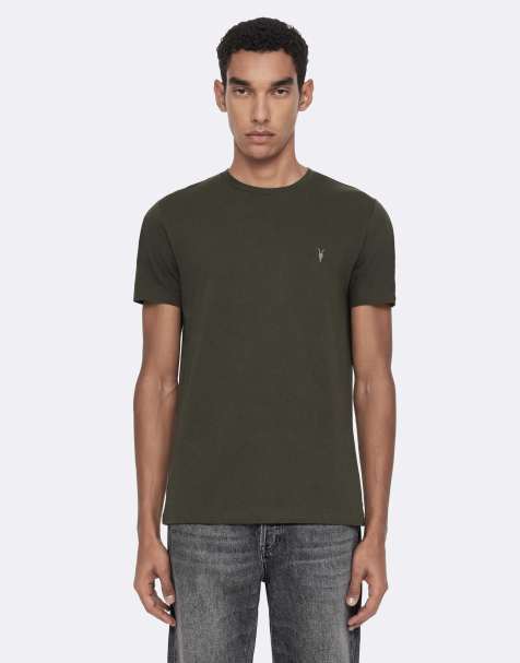 AllSaints Tonic t-shirt à manches courtes col rond vert kaki profond - view 1