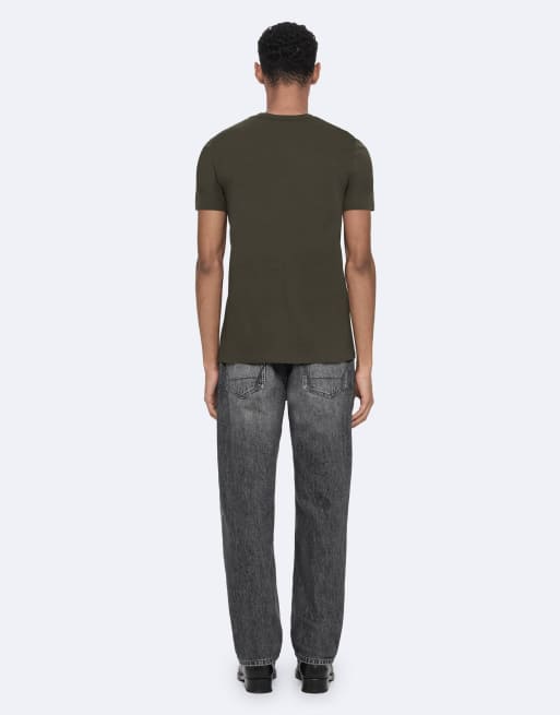 AllSaints Tonic t-shirt à manches courtes col rond vert kaki profond, 4 de 7