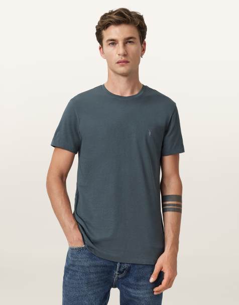 AllSaints – Tonic – T-Shirt in Sunil-Blau mit Rundhalsausschnitt - view 1