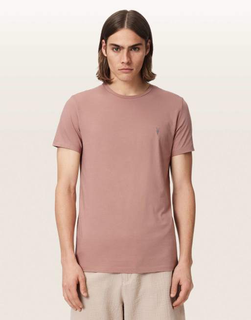AllSaints – Tonic – T-Shirt in Waldrosen-Rosa mit Rundhalsausschnitt, 3 von 6