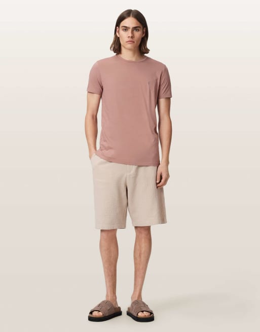 AllSaints – Tonic – T-Shirt in Waldrosen-Rosa mit Rundhalsausschnitt, 4 von 6