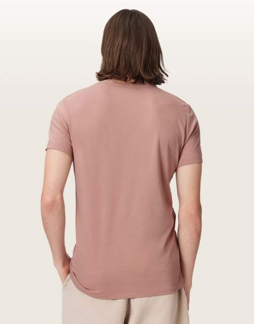 AllSaints – Tonic – T-Shirt in Waldrosen-Rosa mit Rundhalsausschnitt, 5 von 6