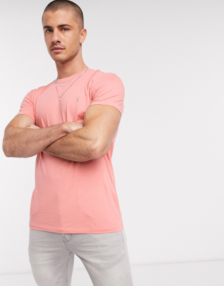 AllSaints - Tonic - T-shirt met logo in roze