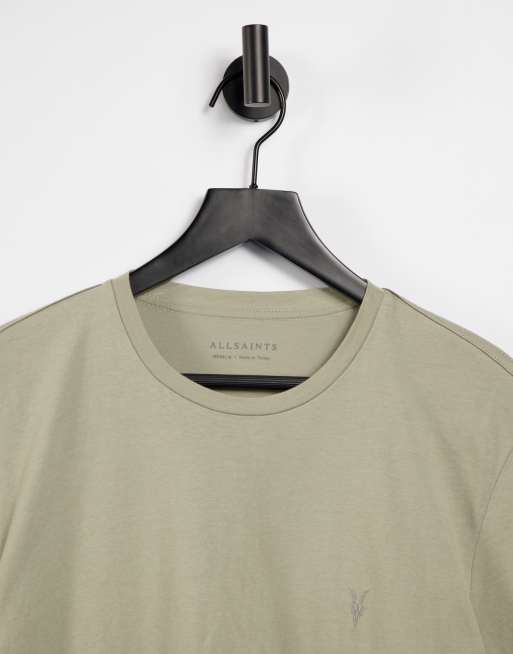 AllSaints - Tonic - T-shirt met ramskoplogo in taupe, 3 van 4