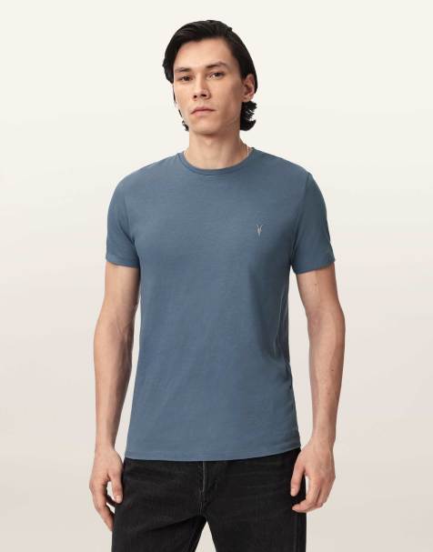 AllSaints - Tonic - T-shirt met ronde hals en korte mouwen in blauw - view 1