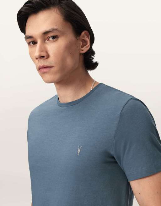 AllSaints - Tonic - T-shirt ras de cou à manches courtes - Bleu délavé, 6 de 6