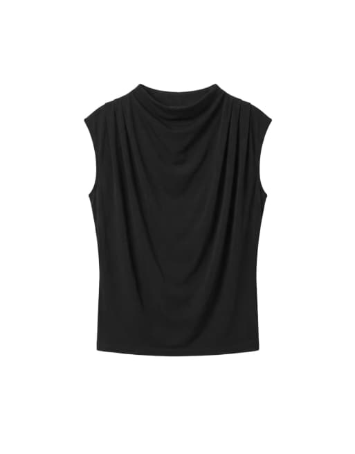 AllSaints - top Emerson negro, 2 de 6