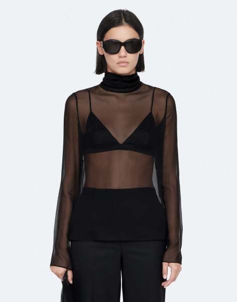 AllSaints - top Kumi negro - view 1
