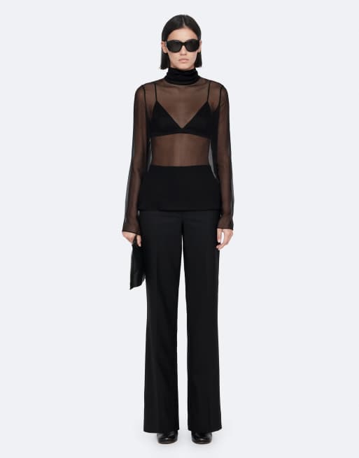 AllSaints - top Kumi negro, 2 de 7