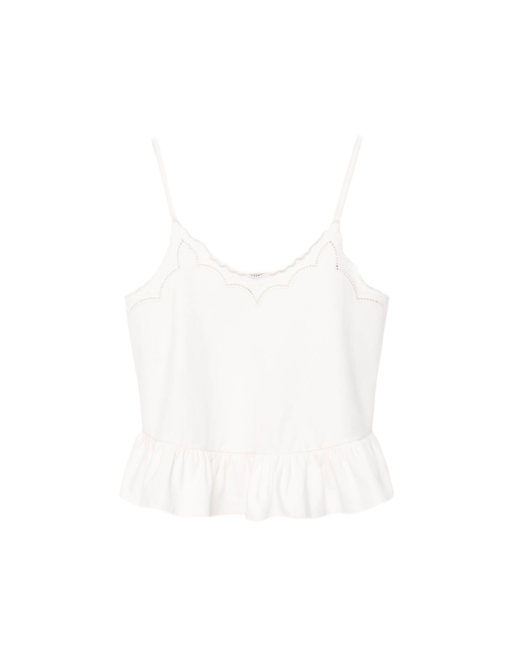 AllSaints - top lencero Georgia en blanco, 2 de 7