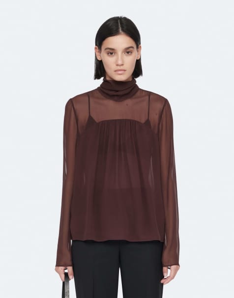 AllSaints top Nadia en rojo burdeos - view 1