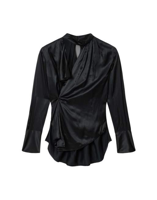 AllSaints - top Zellie negro, 2 de 7