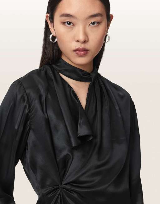 AllSaints - top Zellie negro, 6 de 7