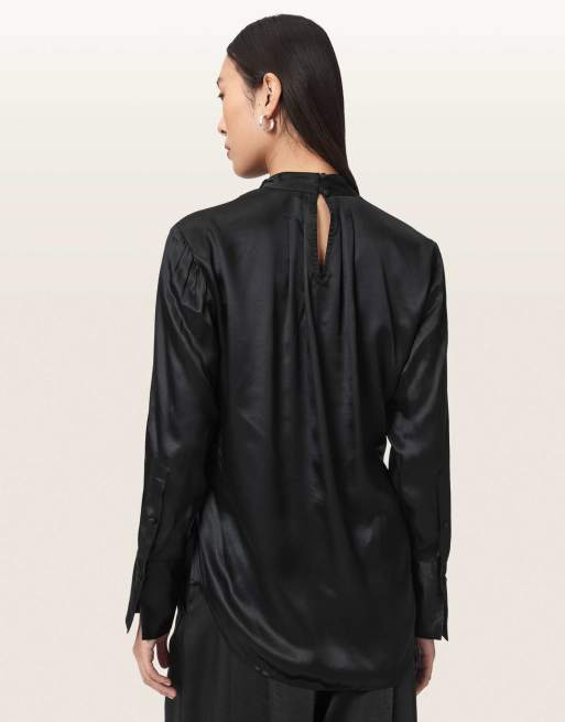 AllSaints top Zellie noir, 3 de 7