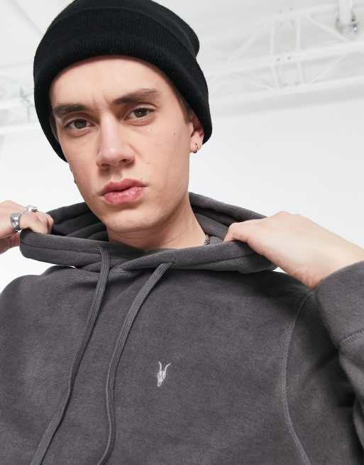 All saints discount grey zip hoodie