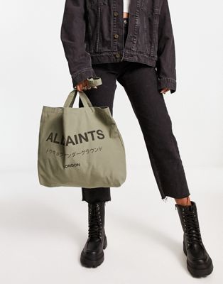 AllSaints tote bag in khaki