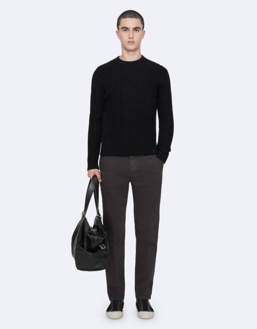AllSaints Tower Chino mit geradem Schnitt in Anthrazitschwarz, 3 von 6