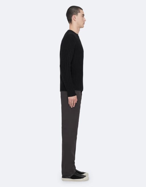 AllSaints Tower Chino mit geradem Schnitt in Anthrazitschwarz, 6 von 6
