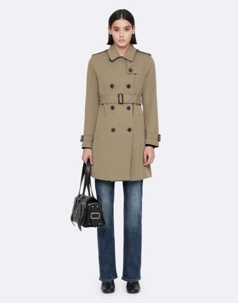 AllSaints - trench marrón seta Leonard - view 1