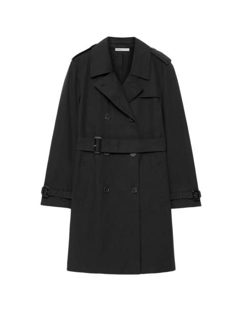 AllSaints - trench negro Leonard - view 1