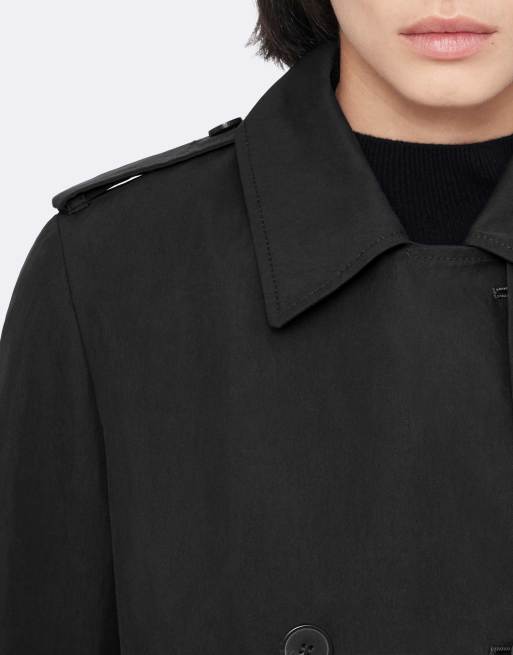 AllSaints - trench negro Leonard, 3 de 7