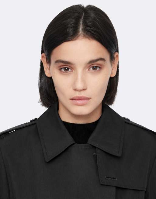AllSaints - trench negro Leonard, 4 de 7