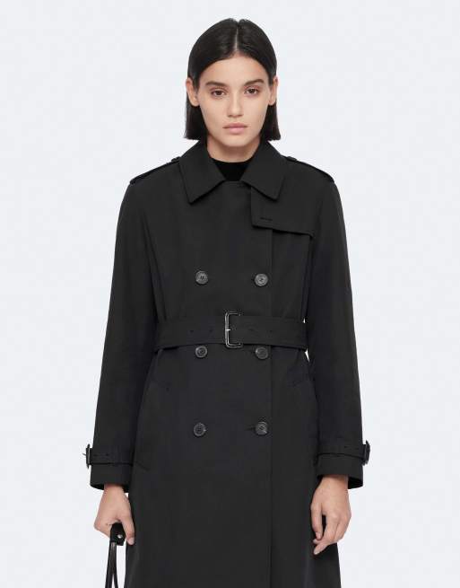 AllSaints - trench negro Leonard, 5 de 7