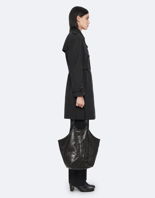 AllSaints - trench negro Leonard, 7 de 7